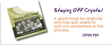 click to read Staying Off Crystal booklet